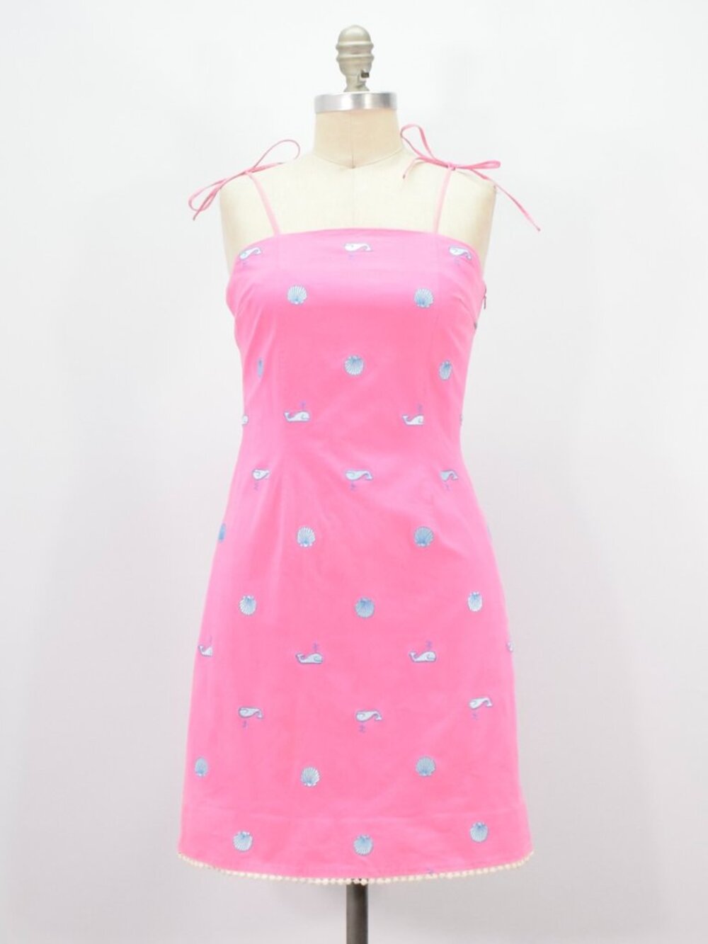 Lilly Pulitzer Pink Stretch Cotton Embroidered Seaside Mini